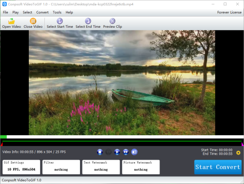 Conpsoft VideoToGIF主界面截图【图】
